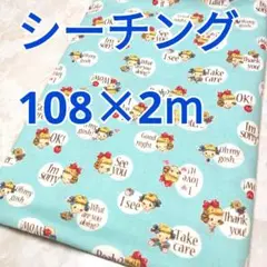 マーガレット＆ソフィー シーチング 2m！ キルトゲイト 水色系 トーク