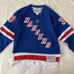 US古着 NHL Rangers LUNDOVIST ゲームシャツ