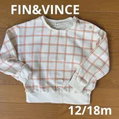 FIN & VINCE チェック柄トレーナー 12/18m