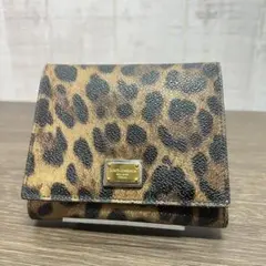 Dolce & Gabbana ヒョウ柄三つ折り財布
