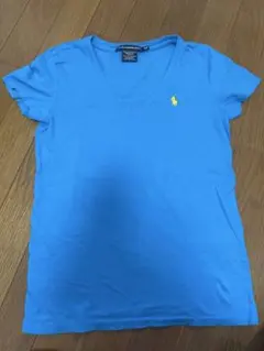 Ralph Lauren Sport Vネック Tシャツ 青　Sサイズ