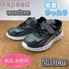 スニーカー キッズ 子供靴 男の子 学校履き 通学 21cm ボーイズ グレー