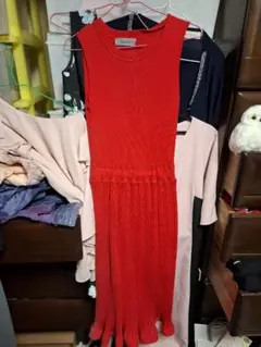 Rirandture ノースリーブロングワンピース レッド