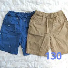 ユニクロ　130サイズ ハーフパンツ 2枚セット