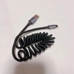 未使用　USB-A - USB-Cケーブル 1m コイル(伸縮)型