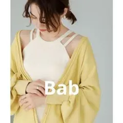 BABU バブ アメスリパット付 タンクトップ アイボリー F