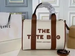 MARC JACOBS キャンバス×レザー バッグ 大容量