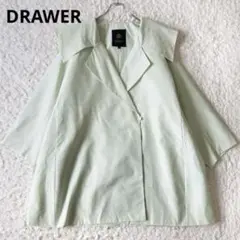 美品✨DRAWER 23ss スプリング セイラーカラーコート ミント