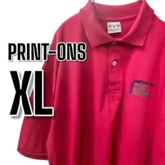 【529】USA古着 ポロシャツ ビッグサイズ　ピンク　XL