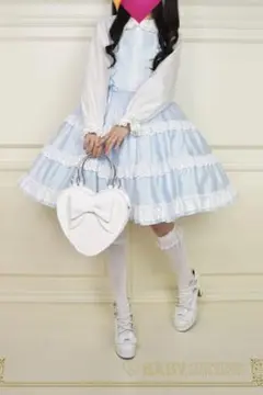1/9までセールBABY ミルフィーユJSK サックスヘッドドレスセット