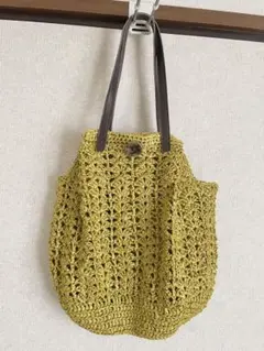 手作り　エコアンダリアのショルダーバック
