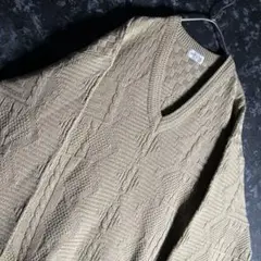 APALTTA 90s ヴィンテージ ケーブル デザイン Vネック ニット