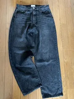 EMMA CLOTHES ブラックデニムワイドパンツ　Mサイズ デニムパンツ