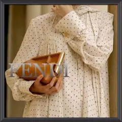 お値下げ中【新品未使用】FENDI ホワイトサテンドレス ワンピース 吉高由里子