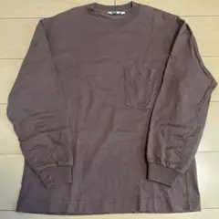 UNIQLO U ブラウン ロングスリーブ Tシャツ Sサイズ