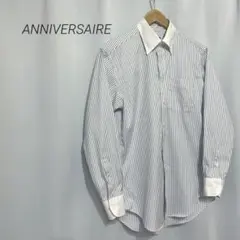 ANNIVERSAIRE アニヴェルセル　ビジネスシャツ　ストライプ　AOKI