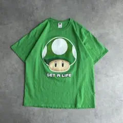 00s フルーツオブザルーム プリントTシャツ 1UPキノコ ゲーム
