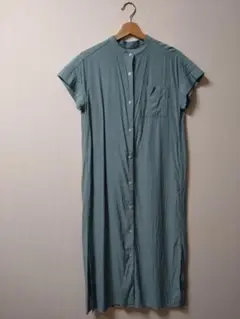 B:MING by BEAMS シャツワンピース　青　 ロング丈