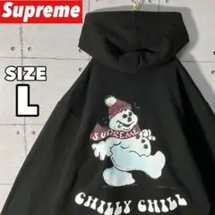【鬼レア】シュプリーム☆Chilly Chill スノーマンスウェットパーカーL