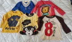 80サイズ秋用ロングTシャツ 5枚まとめ売り