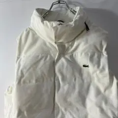LACOSTE ダウンベスト サイズM シンプル ワンポイント ワッペンロゴ