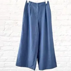 ナチュラルビューティーベーシック ワイドパンツ ガウチョパンツ ポケット付き