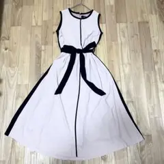 美品！サリア Salire バイカラーロングワンピース ピンク M リボン
