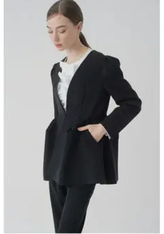 メゾンドドルチェ maison de dolce美品 M フルールジャケット 黒 maison de dolce メゾンドルチェフルールジャケットblack S