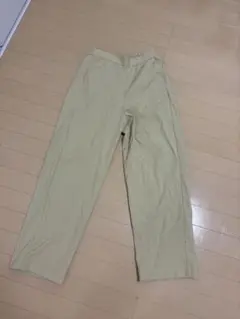 薄黄色　ワイドパンツ Mサイズ