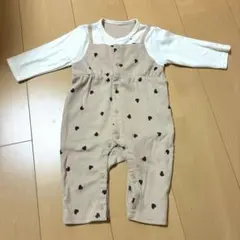 60-70 キャミソール風 ハートのロンパース