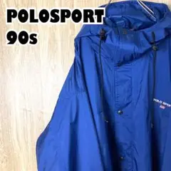ポロスポーツ ラルフローレン☆刺繍ロゴゆるダボナイロンジャケット90s