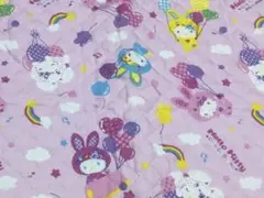 ハローキティ キルティング生地 ピンク＊はぎれ＊97×35