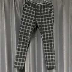 アダムスジャグラー黒チェックズボン
