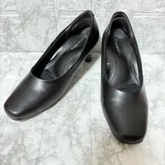 【美品】fuwaraku フワラク 黒 パンプス 23 3E