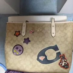 COACH ベージュ トートバッグ