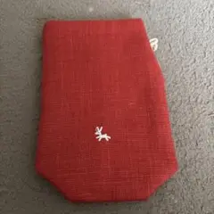 赤いウサギ刺繍 ペットボトルホルダー