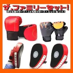 d44b ボクシング グローブ ミット 子供 大人 ファミリーセット 26029