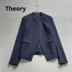 Theory セオリー ノーカラージャケット LANAI TAILOR ネイビー