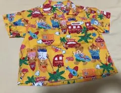 未使用に近いミキハウス　総柄シャツ　レア　美品