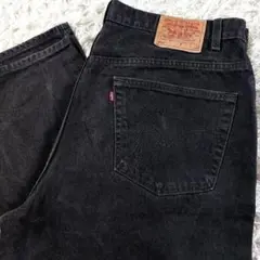 90s リーバイス560 USA ワイド ブラック デニムパンツ W42 L32