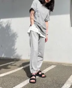 UNIQLO オーバーサイズポケツキTシャツ/5分袖