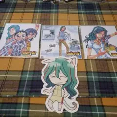 週刊少年チャンピオン　弱虫ペダル　原作絵　ミニ色紙　3点セット