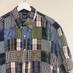 美品 名作 90年代 オールドギャップ パッチワークシャツ OLD GAP