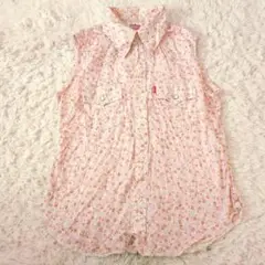 LEVI’S リーバイス シャツ ノースリーブ 半袖 花柄 y2k ピンク