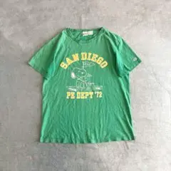 チャンピオン × ピーナッツ Tシャツ ランタグ復刻 グリーン XL