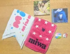 【miwa】 初回限定版CD ツアータオル 缶バッジ