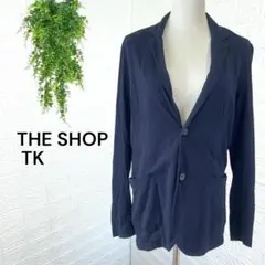 2611【THE SHOP TK】テーラードジャケット カジュアル ネイビー L