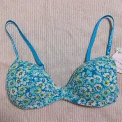 新品 ワコール ツモリチサト ノンワイヤーブラ ブルー フラワー柄