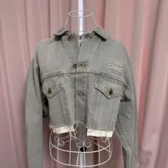 【ほぼ新品】MIUMIUデニムジャケット レース襟 サイズ40即購入OK MIU MIU - ミュウミュウ miumiu 新作 デニムジャケット 40の通販