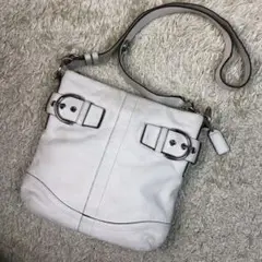 coach ショルダーバッグ ホワイト レザー